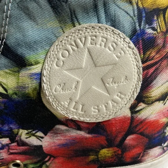 Converse All Star Lux Floral Wedge Sneakers Size 8 - Picture 10 of 16